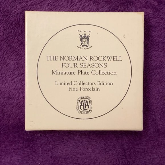 567 The Horse Trader - Norman Rockwell Four Seasons Miniature Plate Collection - Picture 5 of 5